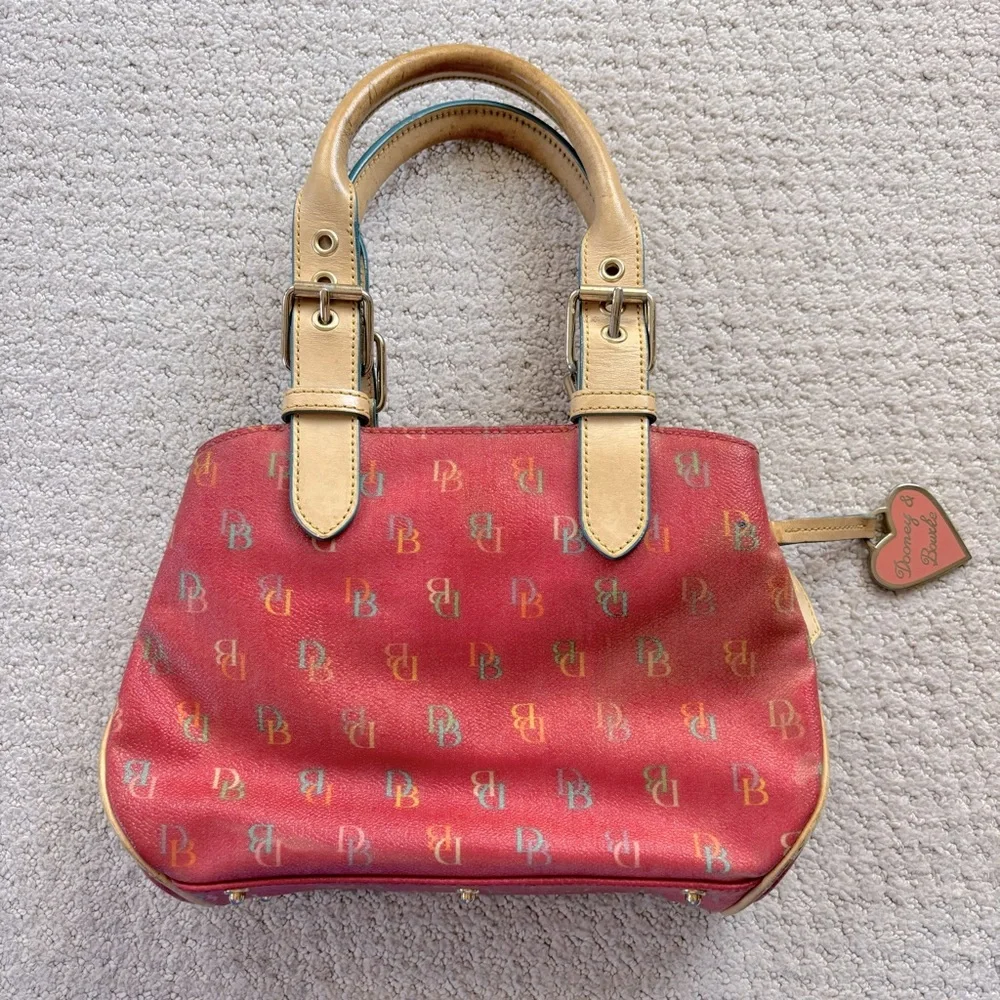 Vintage y2K Dooney & Bourke rainbow small buckle satchel